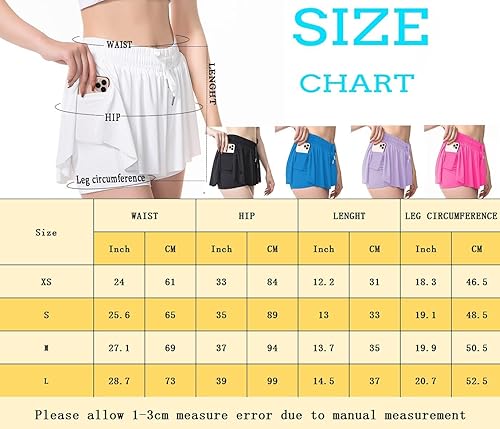 Miniatura 5 de Pantalones cortos fluidos 2 en 1 de mariposa pantalones cortos deportivos de cintura alta para mujer entrenamiento ciclismo correr yoga gimnasio