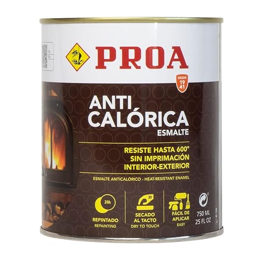 PROA ALUMINIO ANTICALÓRICO ALTAS TEMPERATURAS. Aluminio. 750 ML.