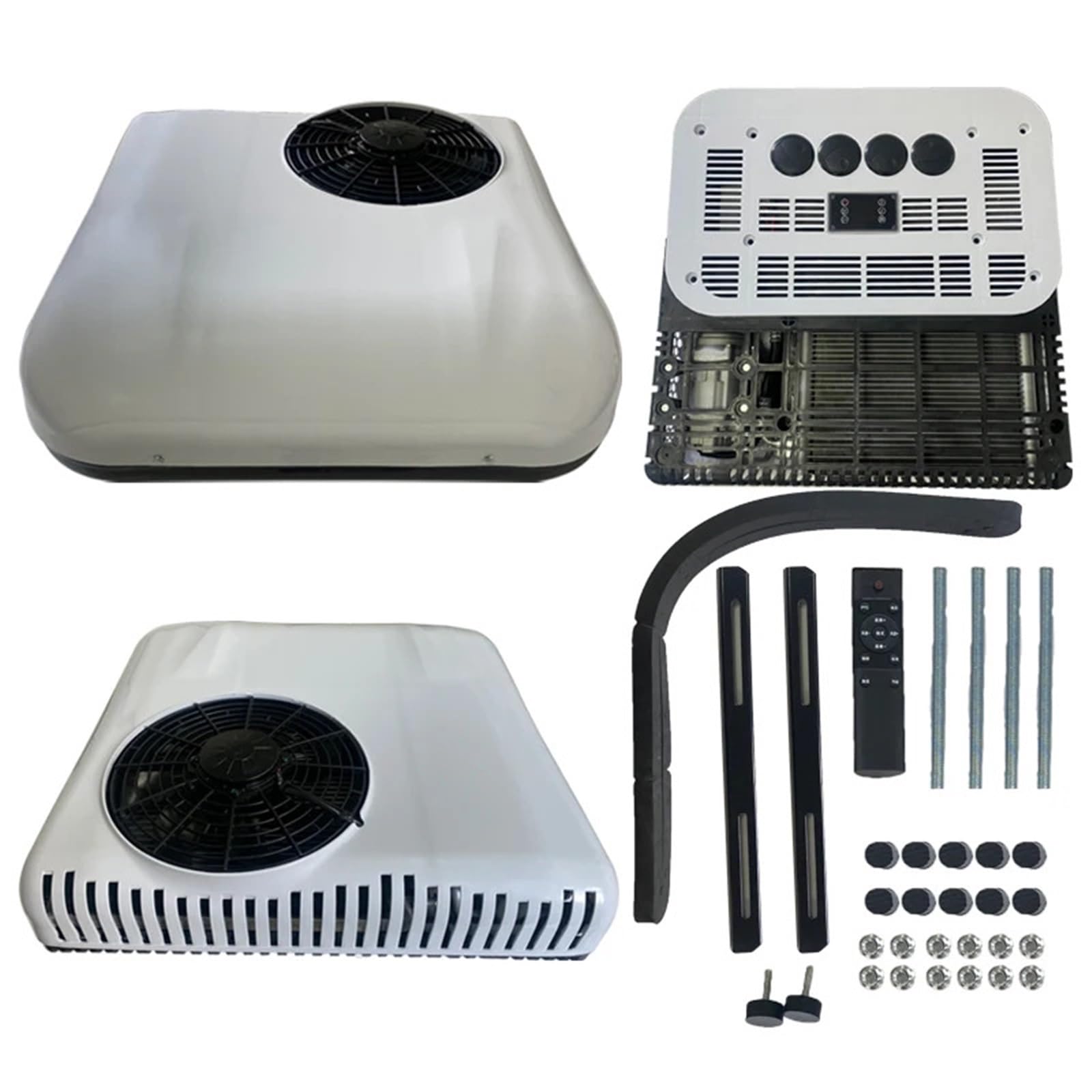 Inteligentny system ogrzewania i chłodzenia o zmiennej częstotliwości dla kamperów, ciężarówek i vanów do kamperów i kamperów(48-72v heating and cooling,Automatic air swing)
