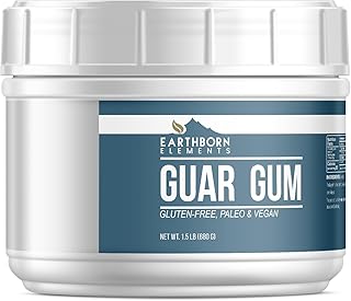 Earthborn Elements Guar Gum Powder, 1.5 lb, Gluten-Free Food Thickener & Binder, Baking, Resealable Bucket