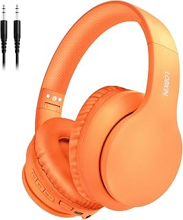 LOBKIN Wireless Bluetooth Headphones, Over-Ear Headphones with Built-in HD Mic,40H Playtime, Foldable Wireless and Wired Stereo Headphones for Gym/PC/Home