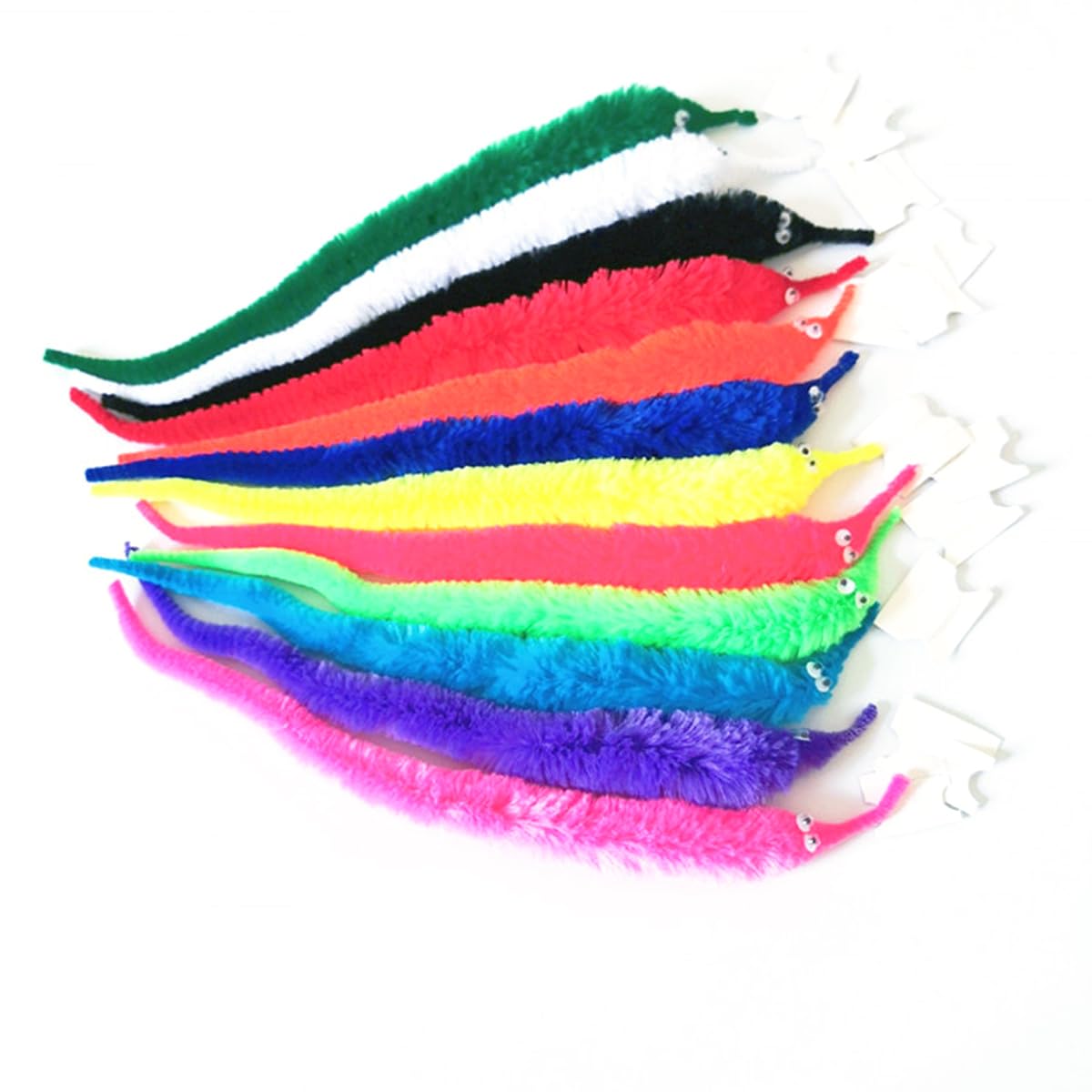 LEEQ 12 Pieces Fuzzy Worm Toy Magic Caterpillar, Magic Worm Toy,  Colourful Worm Toy, Twisty Magic Worm, Wiggly Worm, for Street Magic, Pet  Toy