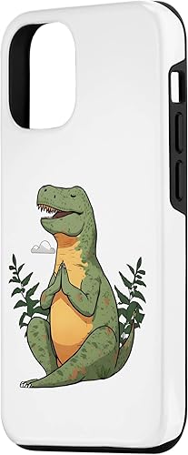 Miniatura 2 de Funda de meditación para iPhone 1212 Pro Tyrannosaurus Rex T-Rex Yoga Meditating Trex
