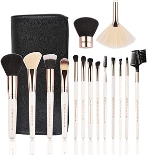 Makeup Brushes Set 15pc Rose Gold Make Up Brush Set Premium Synthetic Foundation Powder Concealers Eye Shadows With Professional Easy Travel Vegan Leather Case Bag Organizer - coolthings.us