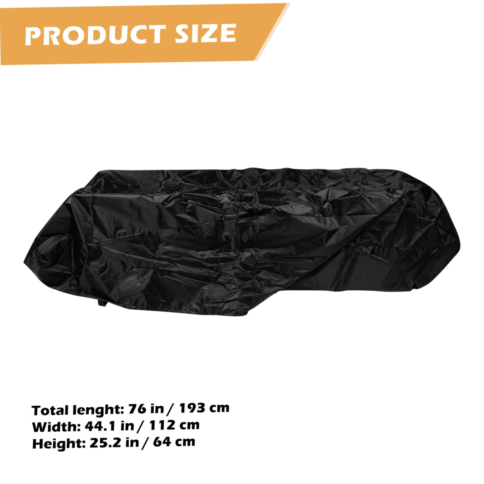 Mikikit Lawn Mower Cover Heavy Duty Tarpaulin Waterproof Universal Accessories Outdoor Garden Large Protector Heavy Duty Waterproof Tarp Mowing Protection Protective Patio Fabric Black