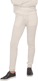 State Cashmere Women’s 100% Pure Cashmere Lounge Jogger Pants with Pockets