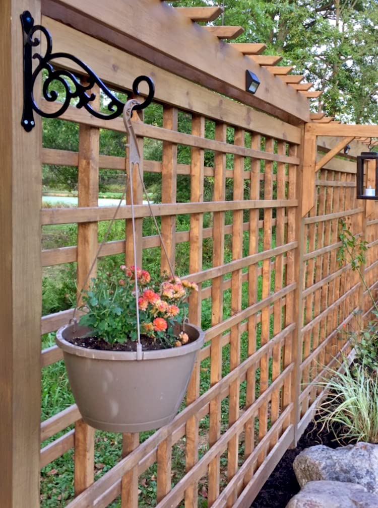 6 Ganci Da Recinzione In Ferro 20cm - Nero Per Piante, Cesti E Decorazioni Esterno - Foto 11