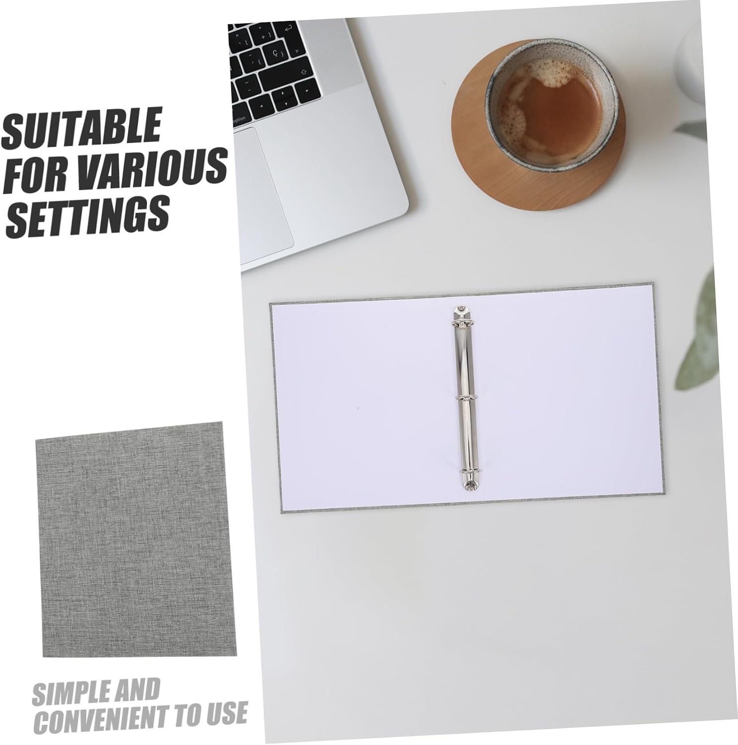 Uonlytech Three Ring Binder Professional Planner Binder Resume Folder Report Folders for Recipes Photos Documents Elegant Design