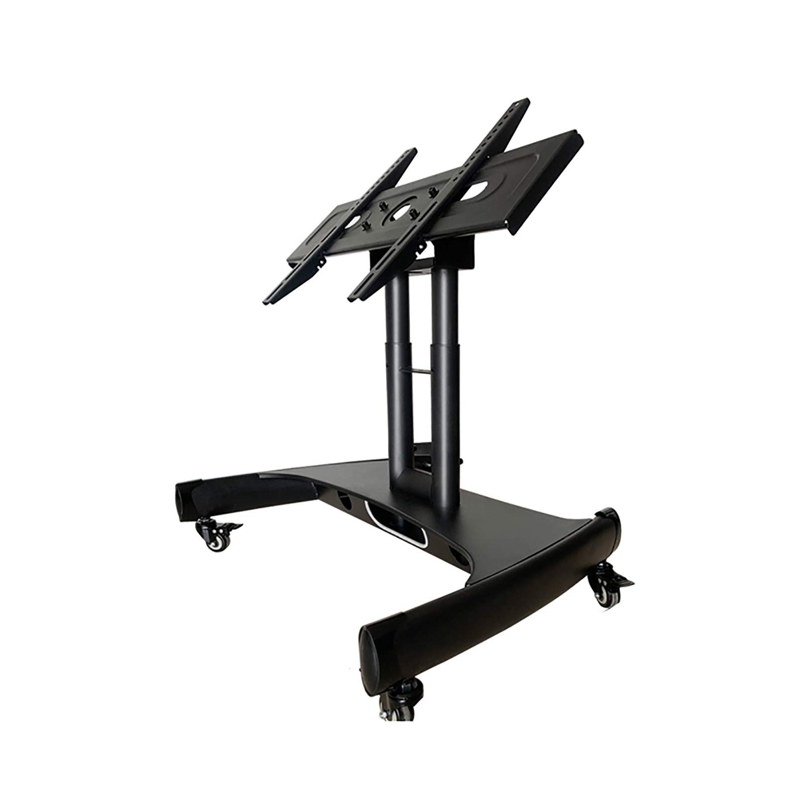 WDSOPK TV Stand Tv Wall Mount Mobile TV Cart Tilt Rolling TV Cart for 32 to 65 Inch LCD Flat Panel TV Up to 110lbs Can Rotate 360° Height Adjustable Rolling Stand,