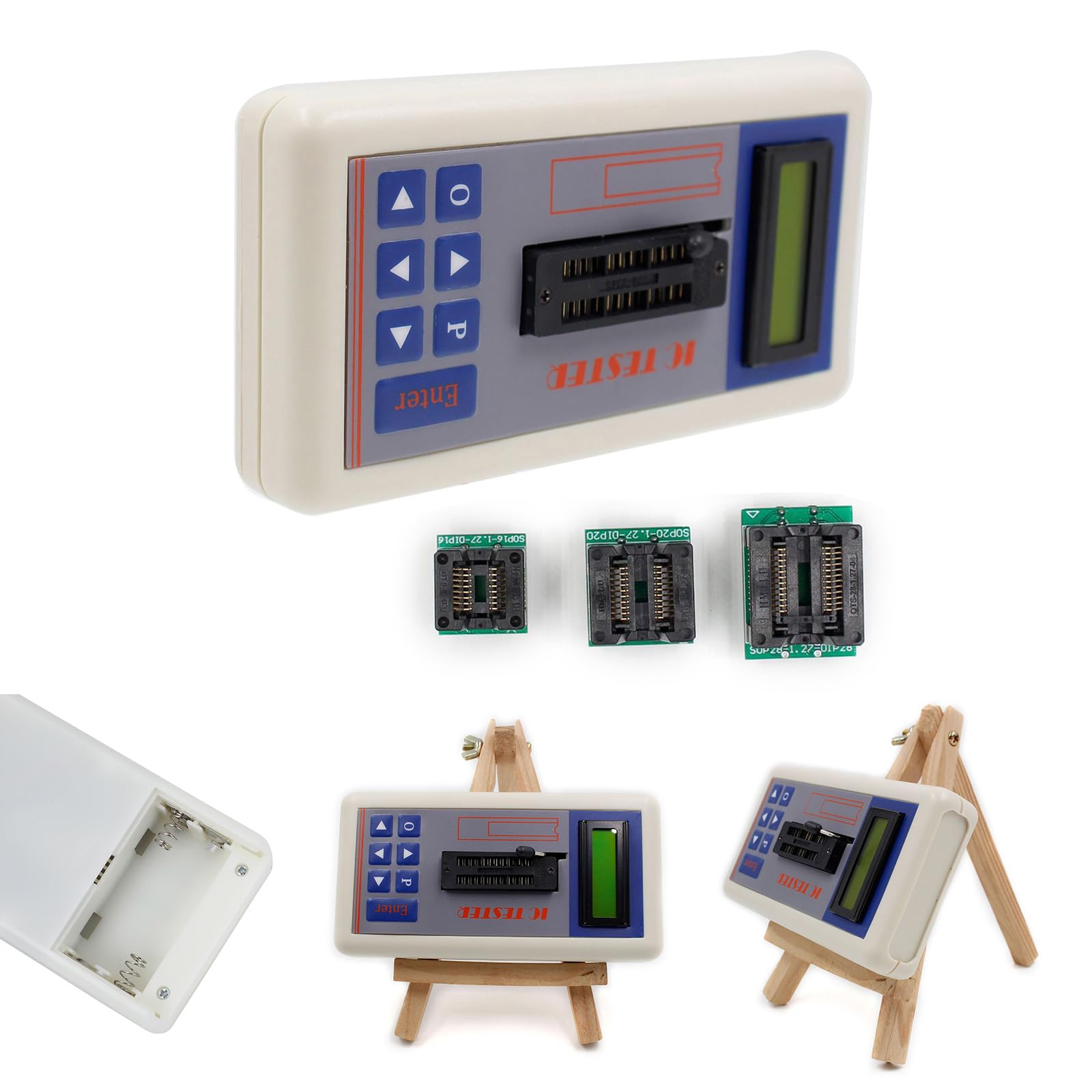 Tester avanzato per circuiti integrati, adatto per test e programmazione efficienti di circuiti integrati in impianti di produzione, tester IC a batteria
