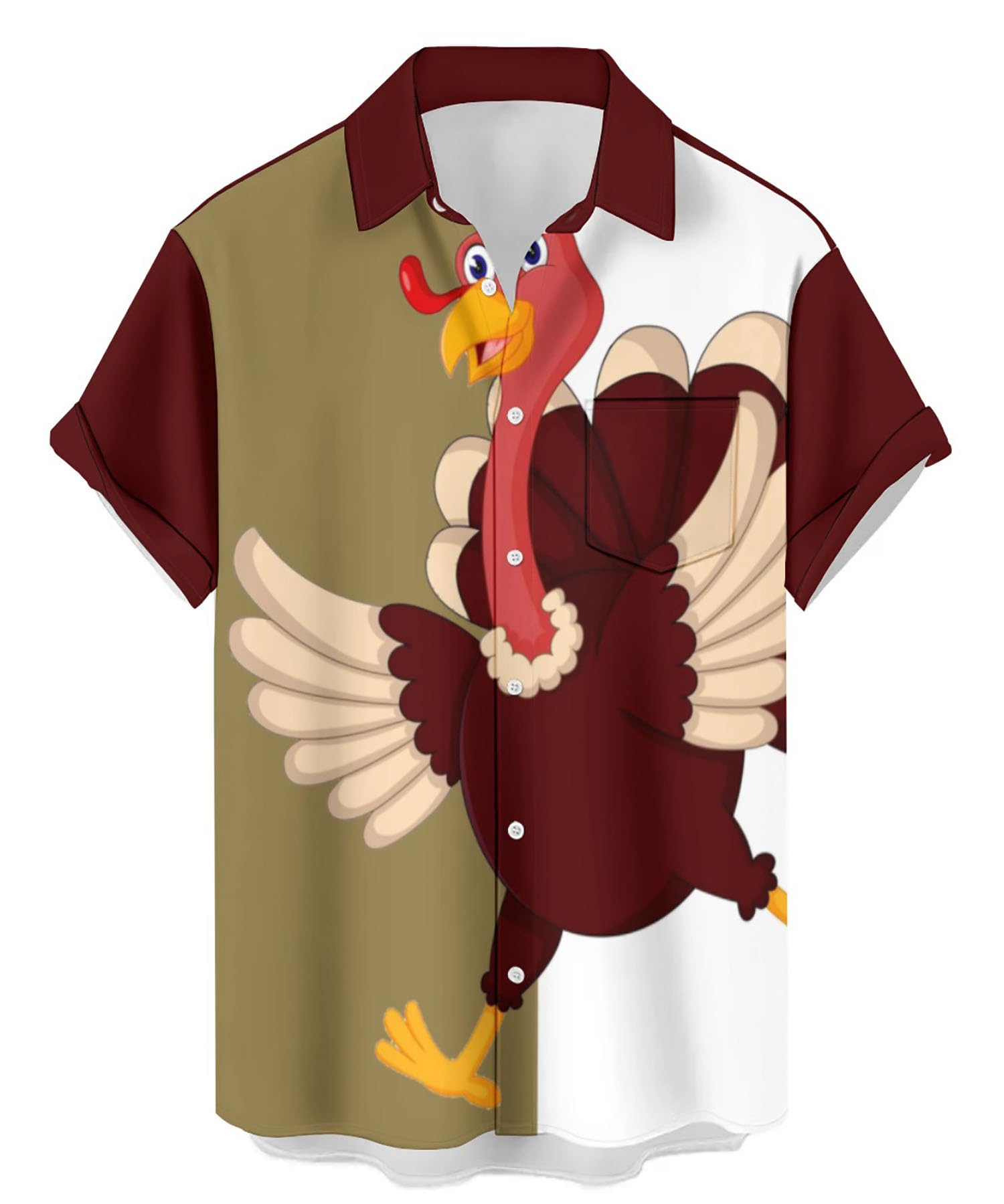 QIVICIMA Mens Holiday Button Down Shirt