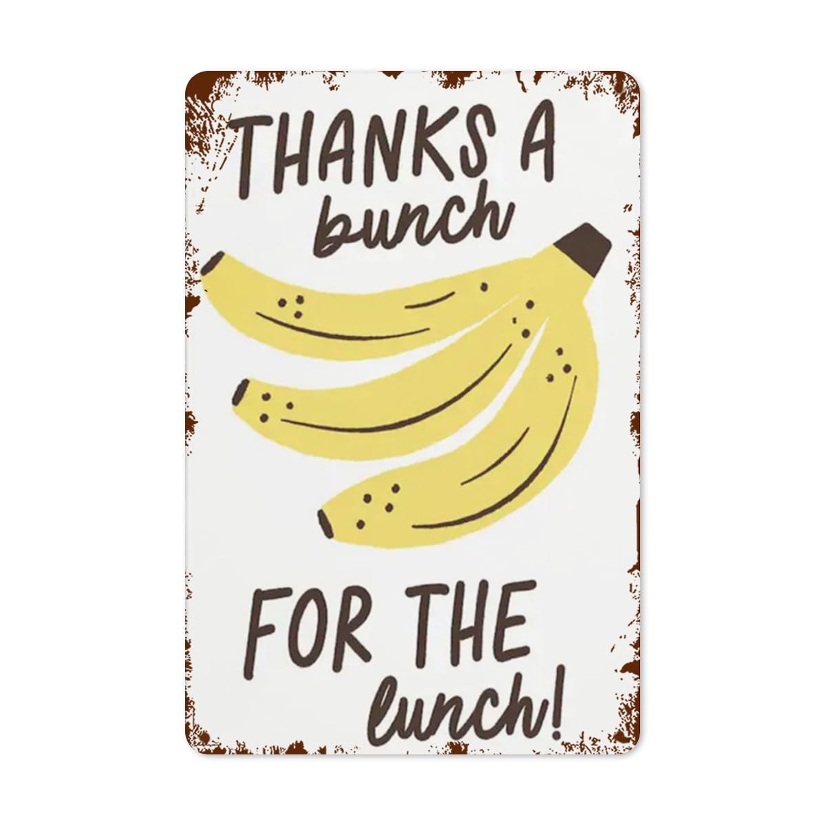 Kwqdozf As Pic Funny Lunch Lady Metal Tin Sign, Thanks A Bunch For The Lunch Retro Wall Pl