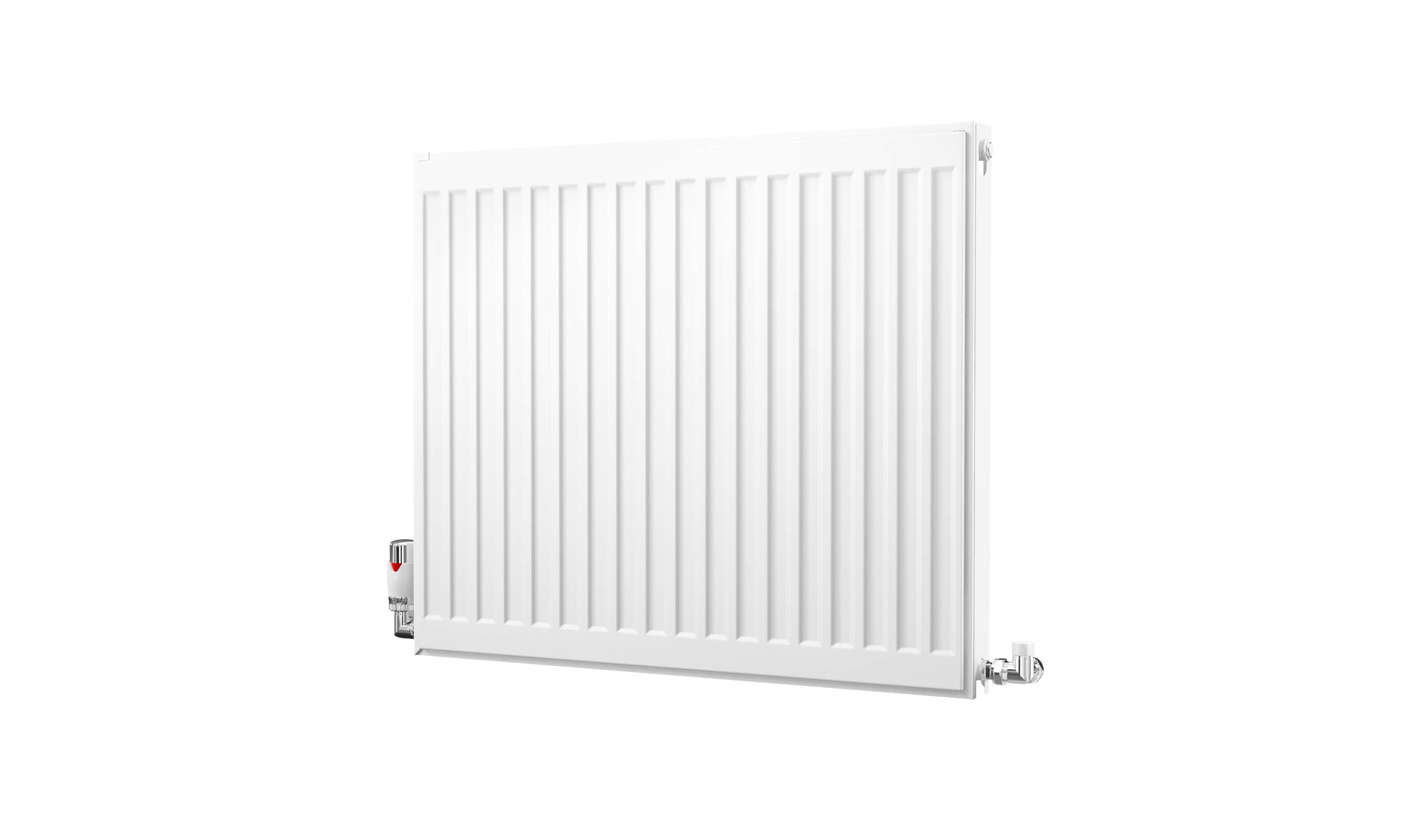 Kartell White K-Rad Kompact Type 21 Double Panel With Single Convector Horizontal Radiator | | Mild Steel | 600Mm X 700Mm