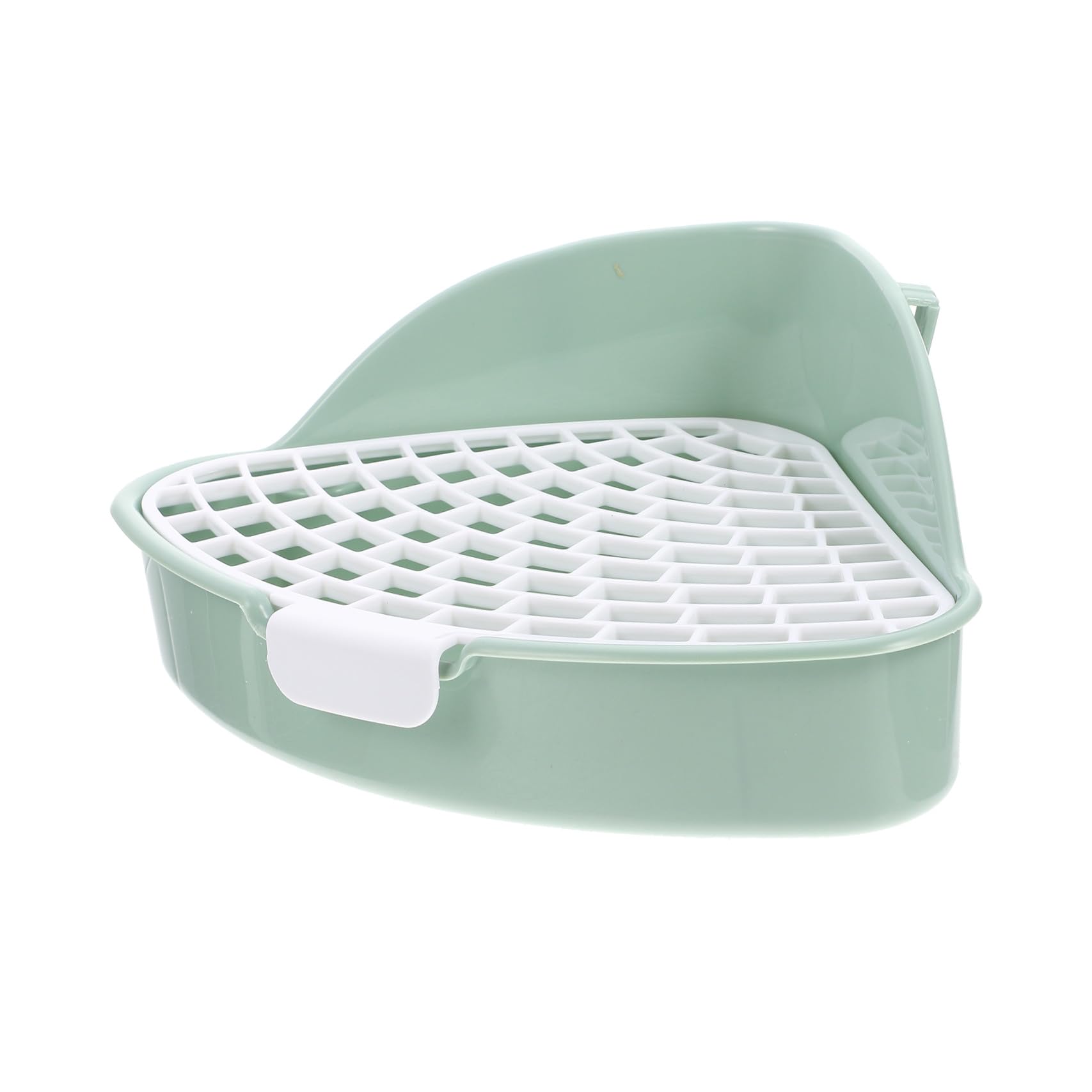 BELLIFFY Bunny Plastic Potty Anti-fall Pet Bunny Potty Trainer with Two-layer Plastic Structure, Detachable Grids and Fixed Double Hook, Easy to Wash Grid Design Rabbit Litter Box Suitable