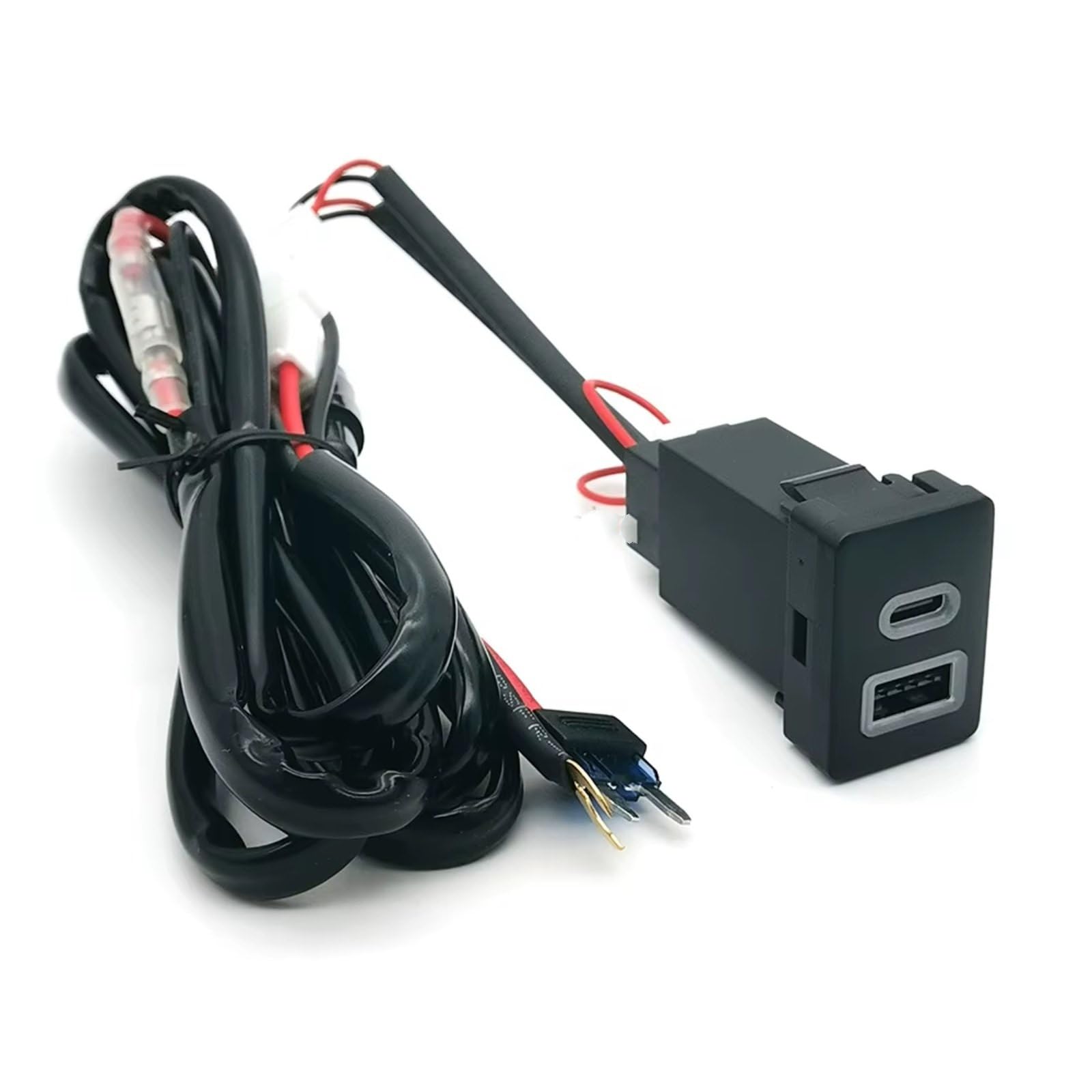 Porta USB Center Compatibile Con Toyota Per LC120 Per Prado 12V 24V Auto Doppia Presa Di Ricarica Telefono Adattatore Ricarica Per Type-C PD QC3.0 Ricambi Auto
