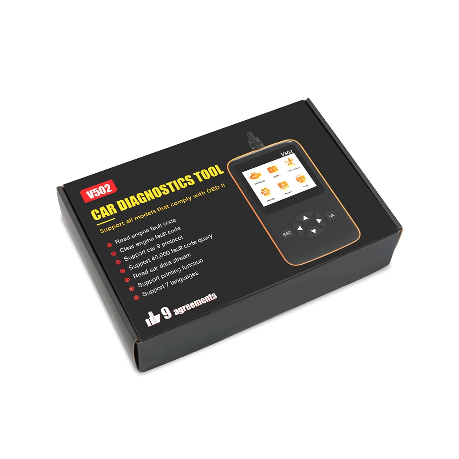 Diagnosi guasti del motore auto, carte di lettura del codice dell'automobile, diagnostica dei guasti dell'auto, attrezzi diagnostici auto OBD2, diagnosi del motore Portatile e comodo