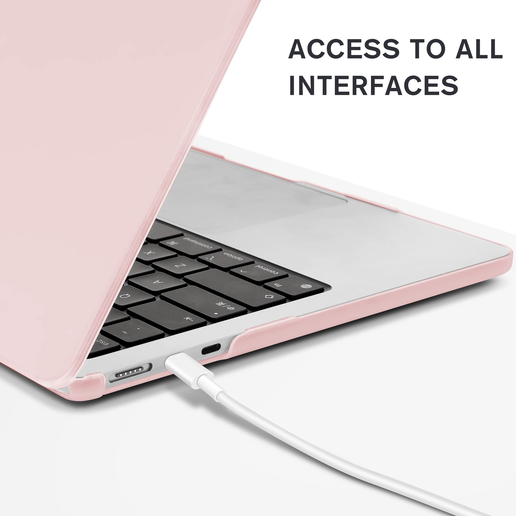 TECOOL Funda para MacBook Pro 13 Pulgadas 2016-2022 (M2 M1 A2338 A2289 A2251 A2159 A1989 A1706) con Touch Bar, Carcasa de Plástico Ultrafina y Cubierta del Teclado UE, Negro — view 145