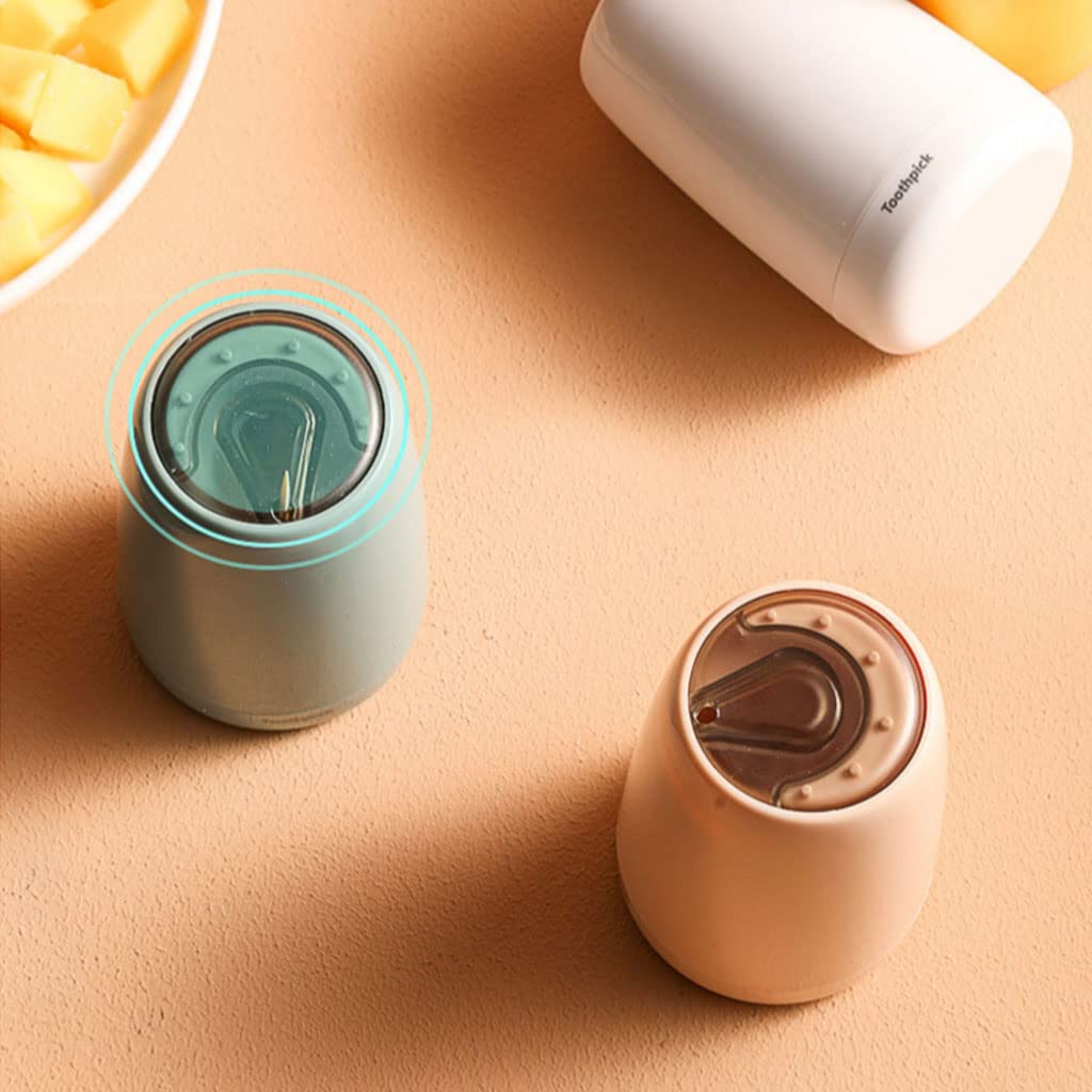Zahnstocherspender, Zahnstocherbox, modischer automatischer Halter aus Kunststoff für den Schreibtisch, einfacher Druckknopf-Pop-up-Halter für Cafés und Hotels