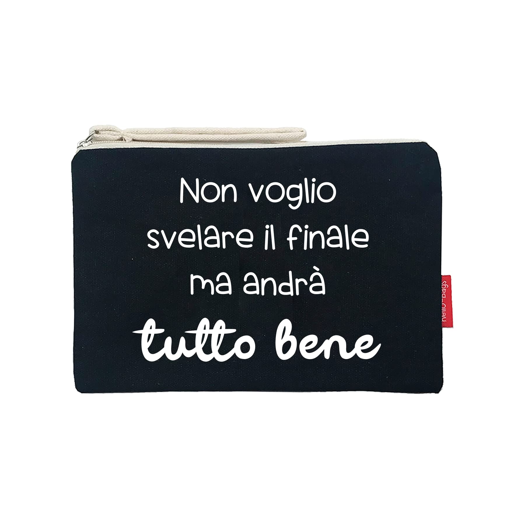 Hello-Bags Women's N-002-nonvoglio Toiletry Bags/Handbags, Black/White, Medium