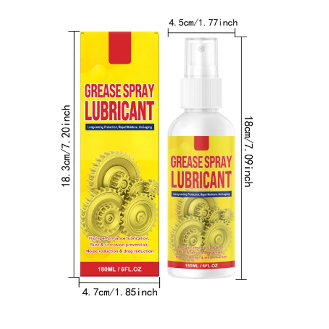 Spray lubricante y removedor de óxido multiusos, spray removedor de óxido (3 piezas)