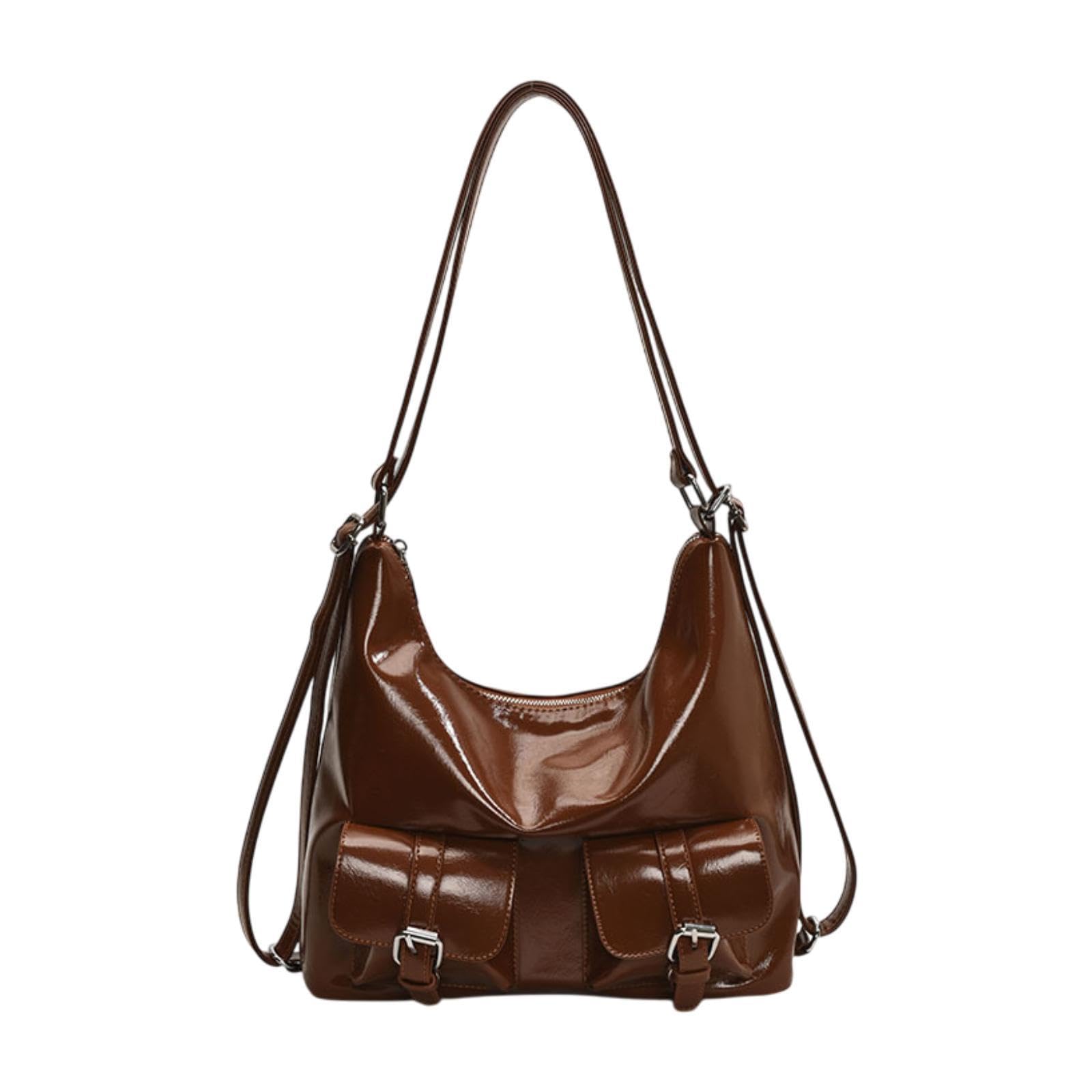 nivaa Womens Shoulder Bag Underarm Bag Casual Backpack for Shopping Dating Outdoor Brown-picture-29