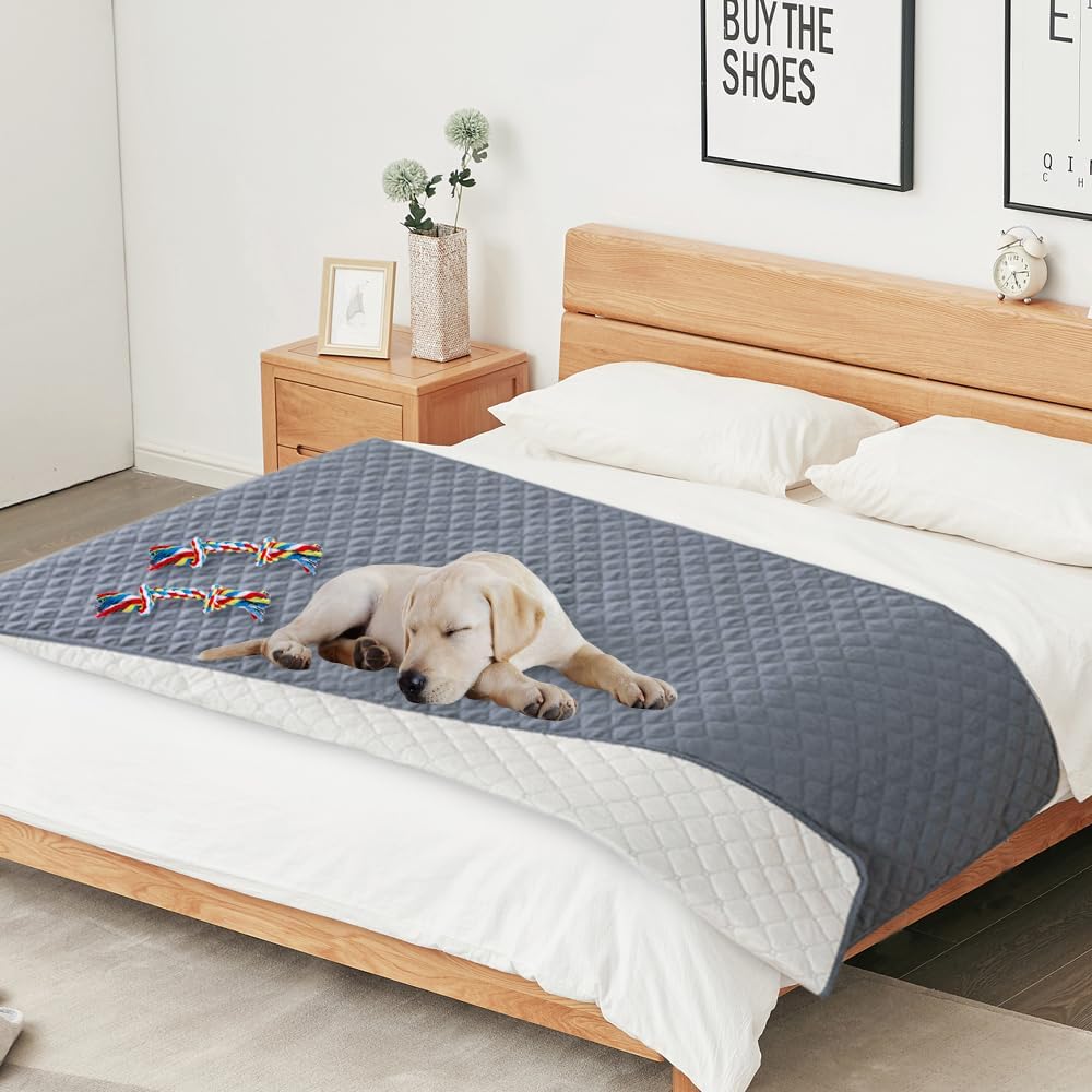 SITAKEGS Waterproof Dog Blanket for Bed, Washable Pet Blanket Anti-Slip Scratch Resistant Dog Blanket, 130cm×210cm Leak Proof Pet Throw Blanket Protector for Furniture Bed Couch Sofa Car