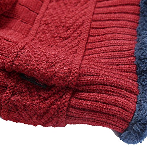 image for HINDAWI Winter Hats Scarf for Boys Girls (5-14 Years) Warm Snow Knit B