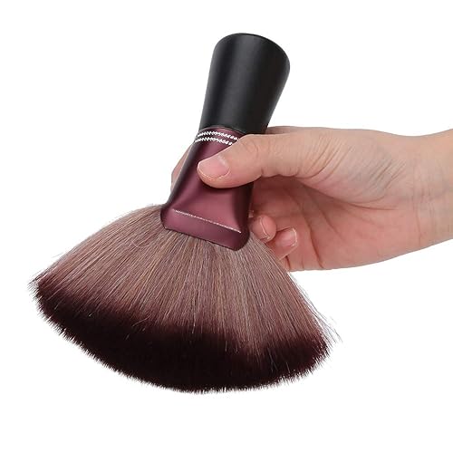 Miniatura 2 de Cepillo de pelo de barrido de pelo de cuello de peluquería, Forma de abanico Peluquería suave Plumero de pelo roto, Cepillo de pelo grueso