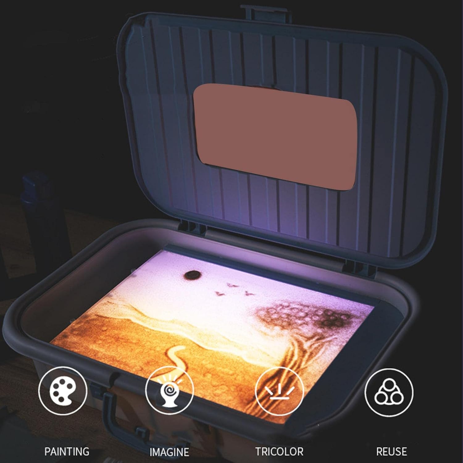 Sand Painting Light Box and Crafts for Preschool Kindergarten Beginner Pink BoxCrafts|Kids' Crafts|Drawing & Painting|Other Kids' Drawing & Painting