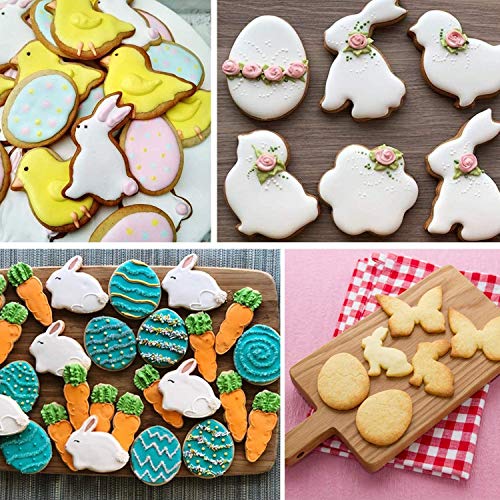 Easter Cookie Cutter Set-12 Pcs Shapes Stainless Steel Metal Molds for Kitchen, Parent kid Baking, Easter Holiday Party Decorations