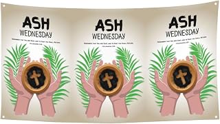 Ash Wednesday Banner Large Background Backdrop Flag Party Decorations Supplies Tapestry Photography 35"X70"