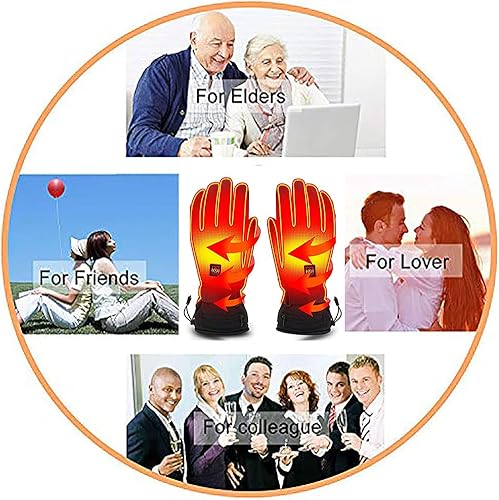Miniatura 6 de YGGKY Guantes calefactables con batería eléctrica para hombres y mujeres, para invierno, impermeables, para pantalla táctil, con aislamiento