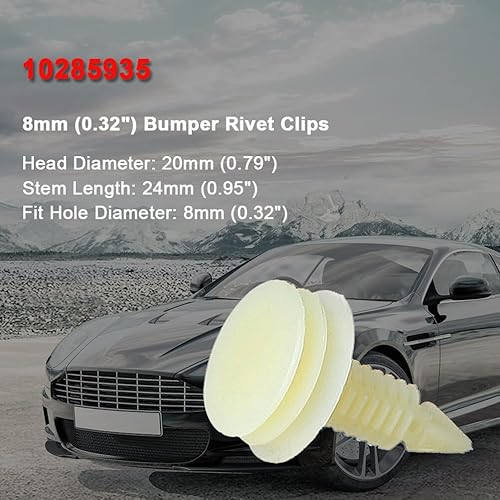 Miniatura 3 de SCITOO Panel de puerta de coche mixto universal Trim parachoques guardabarros retenedor remache clips de pasador de empuje reemplazar OE 10285935-50