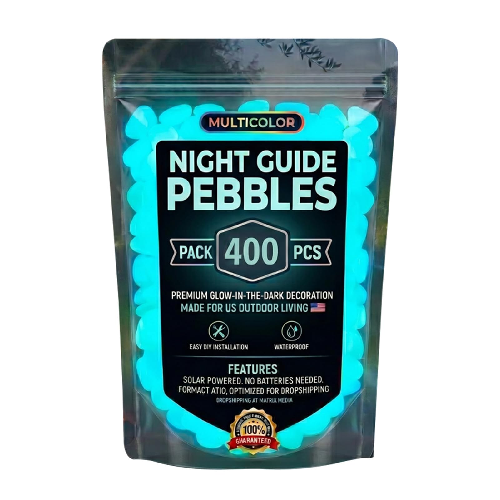 Resin Glow-in-the-Dark Pebbles, Night Guide Luminous Stones, Decorative Aquarium Fish Rocks, Glow in The Dark Garden Stones,