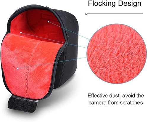 Miniatura 3 de CADeN Funda para cámara DSLR SLR con protección de neopreno, compatible con Nikon, Canon, Pentax, Sony, etc. (grande, negro)