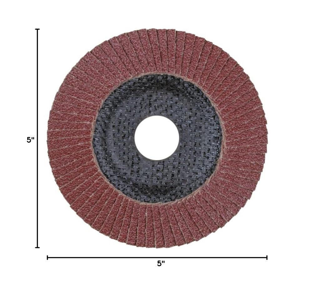 PFERD 63021 POLIFAN PSF 5" x 7/8", 40 Grit Aluminum Oxide Conical Flap Disc