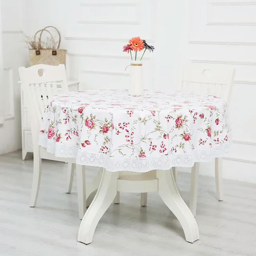 XHBYW 137-200cm PVC Hotel Waterproof and Oil Proof Large Round Tablecloth Hotel Plastic Round Table Cloth Wash Free and Scald Proof Table Cloth