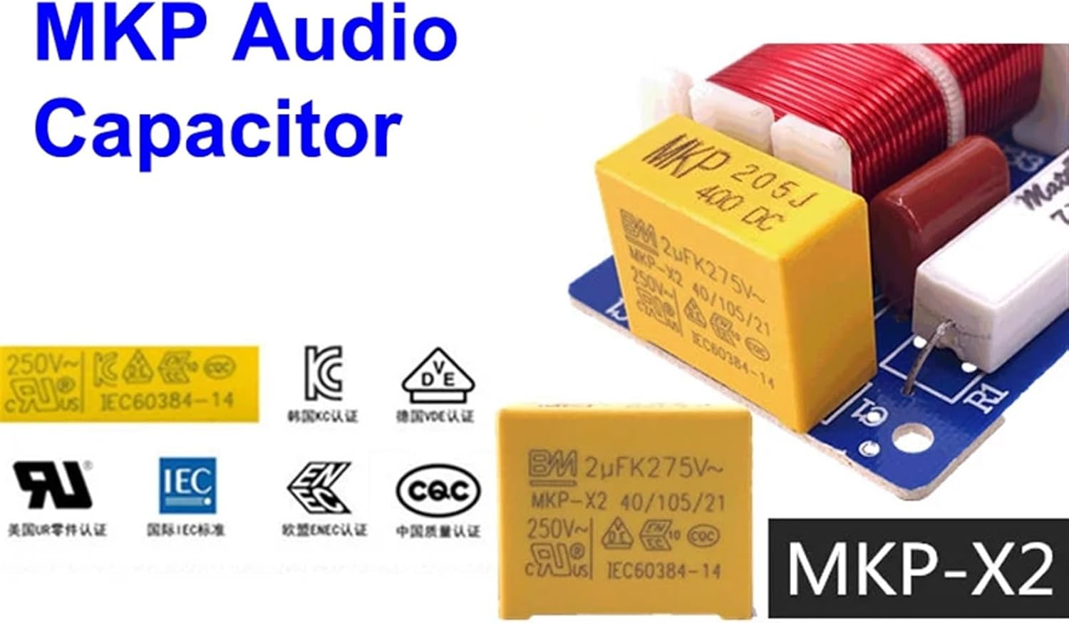 2PCS 2 Way 150W DIY Speaker Filter Circuit Treble Bass Frequency Divider Home Theater HiFi Stereo Audio Crossover Filters