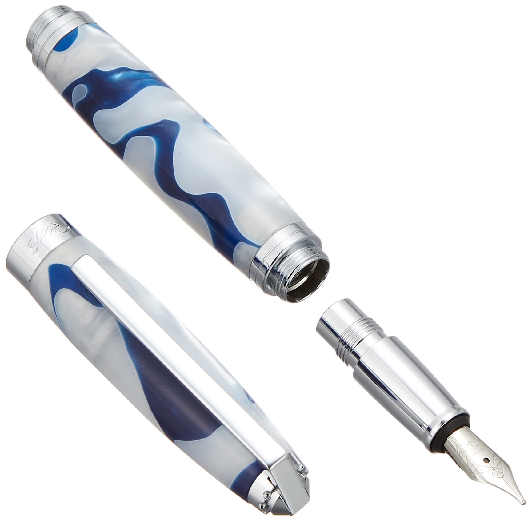 Amazon | レシーフ パールソユーズ 万年筆 ブルー/ホワイト 細字