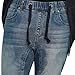VICTORIOUS Men's Drop Crotch Joggers Denim Jean Pants JG803 - Dark Indigo - 3X-Large