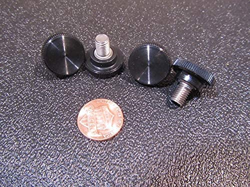 18-8 SS Plastic Head Knurled Thumb Screws FT 1/4-28 x .375" Length, 10 Pack