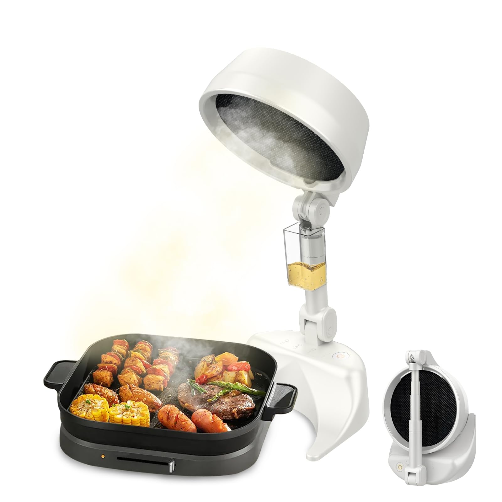 Tragbare Dunstabzugshaube, Mini-Dunstabzugshaube Faltbar, Mobile Dunstabzugshaube, Tragbare Abzugshaube mit Filter für Steak Grillen BBQ Camping Wohnmobil Küche Reise