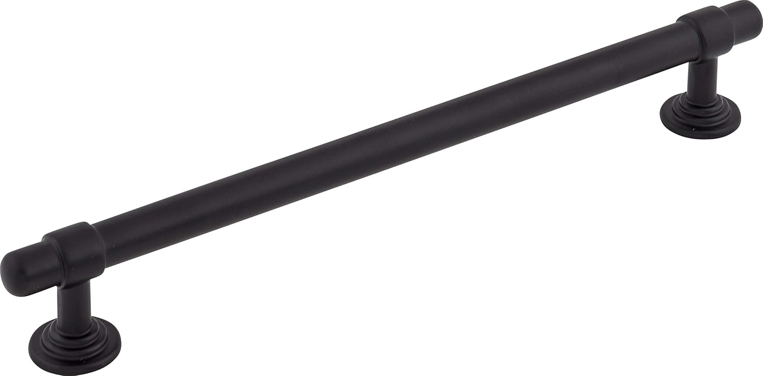 Top Knobs TK3004BLK 7-9/16 in. (192mm) Ellis Collection Pull, Flat Black