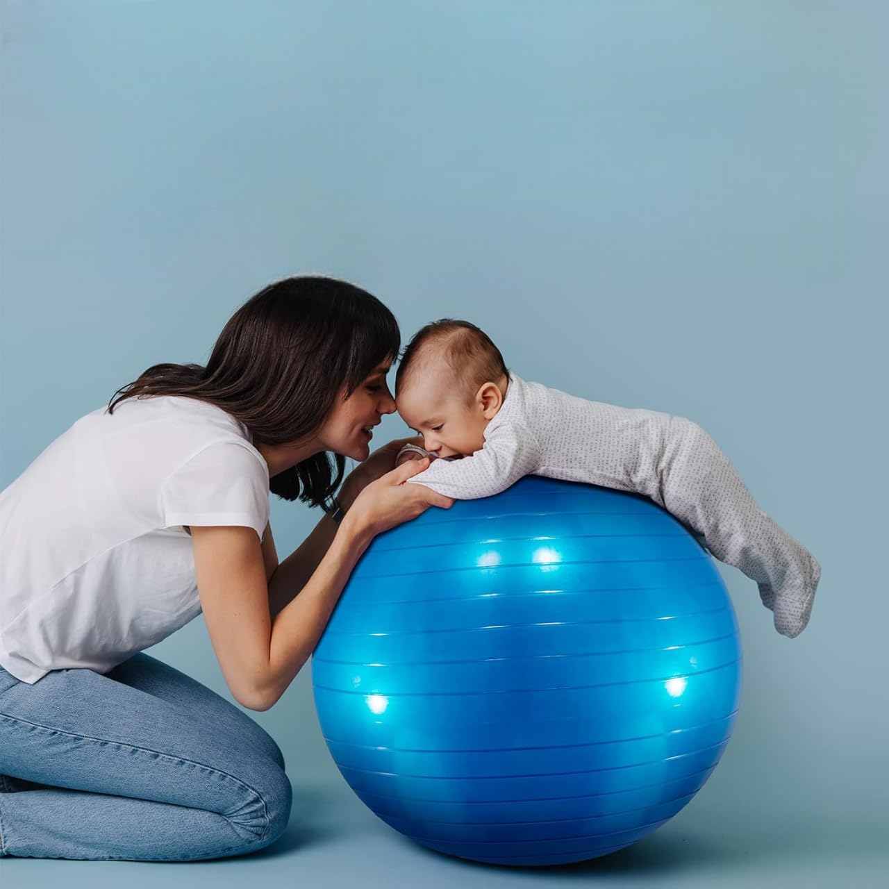 Exercise Heavy Duty Gym Ball Non-Slip Stability Anti Burst Yoga Balance Ball Extra Thick Fitness Ball for Home, Gym, Office with Quick Pump (75 cm)-picture-21
