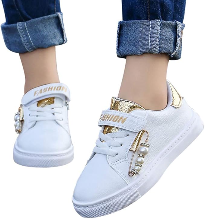 Amazon Co Jp Cousannory キッズ スニーカー 子供 靴 女の子 ローファー 幅広 キッズシューズ パール 運動靴 ジュニア スポーツシューズ 厚底 ダンスシューズ 滑り止め 子供靴 かわいい ガールズシューズ 学生 通学靴 軽量 カジュアル スクール ファッション