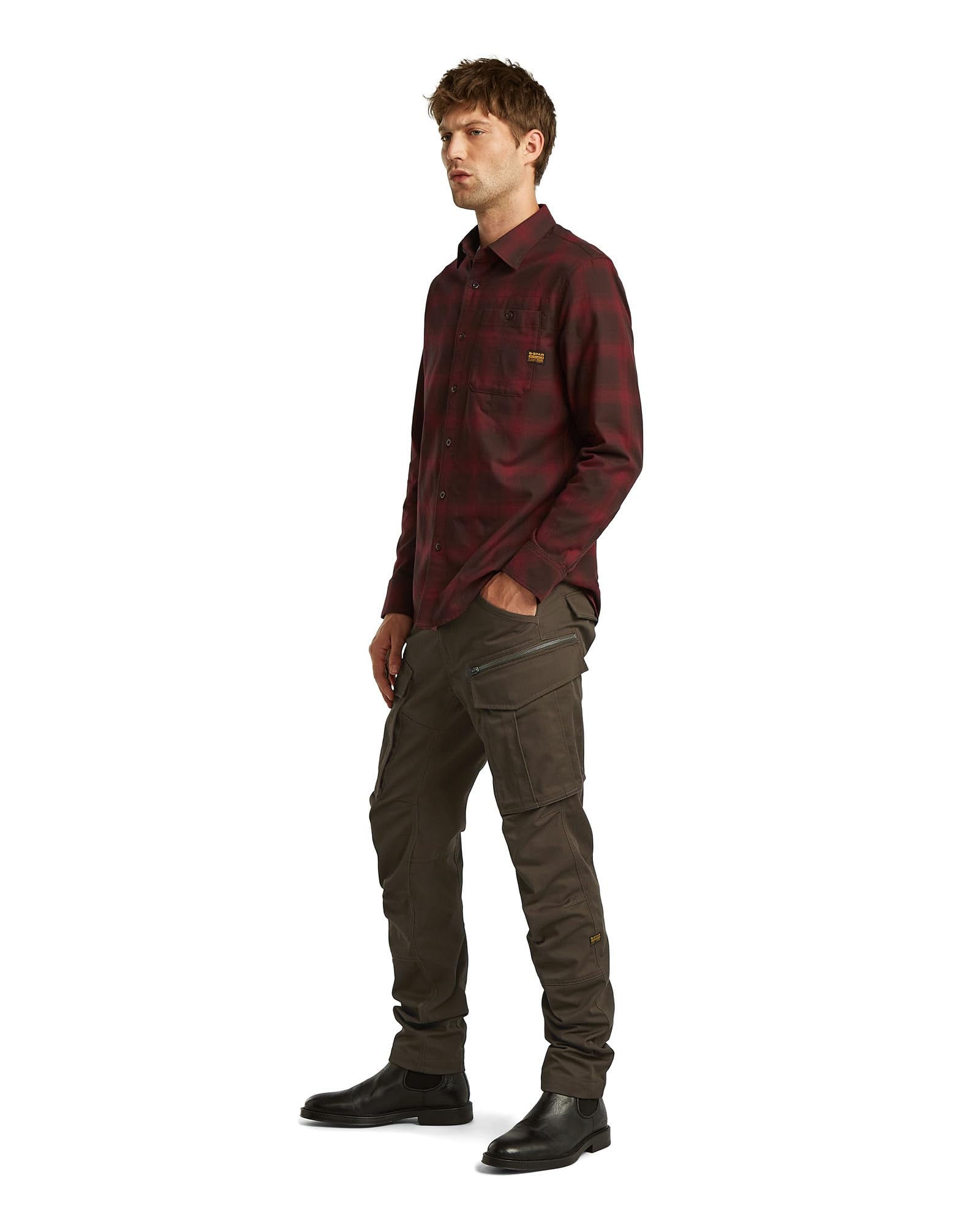G-STAR Rovic Zip 3D Regular Tapered spodnie, Brązowy (Wren D02190-e064-h336), 38W / 38L