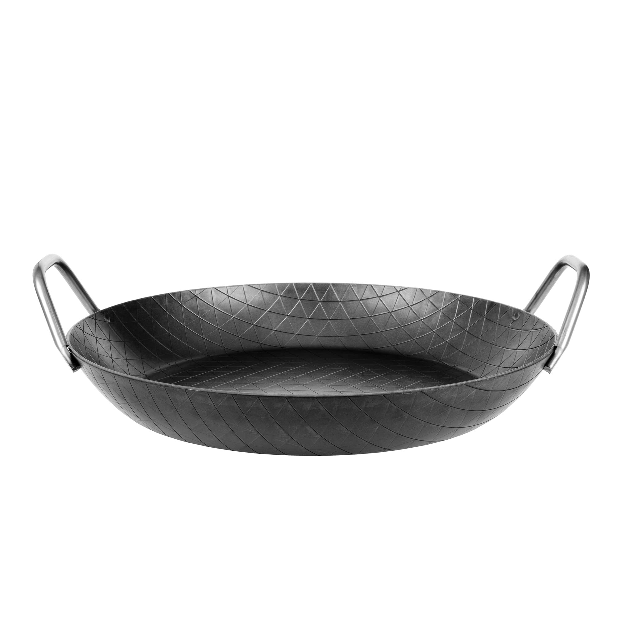 Turk Servierpfanne 32 Cm – Leichte Eisenpfanne Mit Zwei Griffen, Schwarz