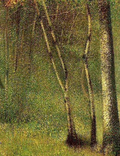 Lienzo de Georges Seurat El bosque de Pontaubert, pintura texturizada de alta fidelidad 60x90cm