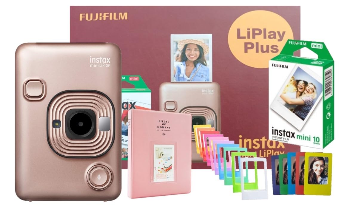 Fujifilm Instax Mini Liplay Hybrid Instant Camera Elite Box Blush