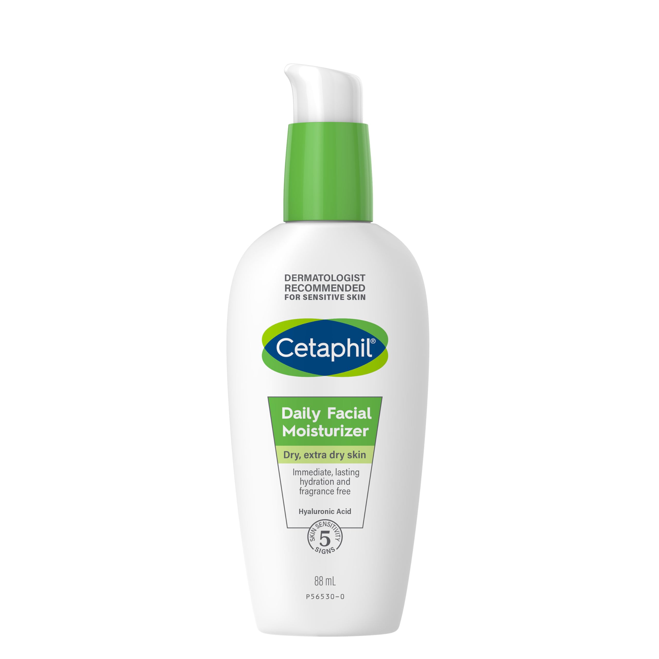 CETAPHIL Crema Hidratante enriquecida con ácido hialurónico, Facial Mujer de Día 88ml, para pieles sensibles y secas